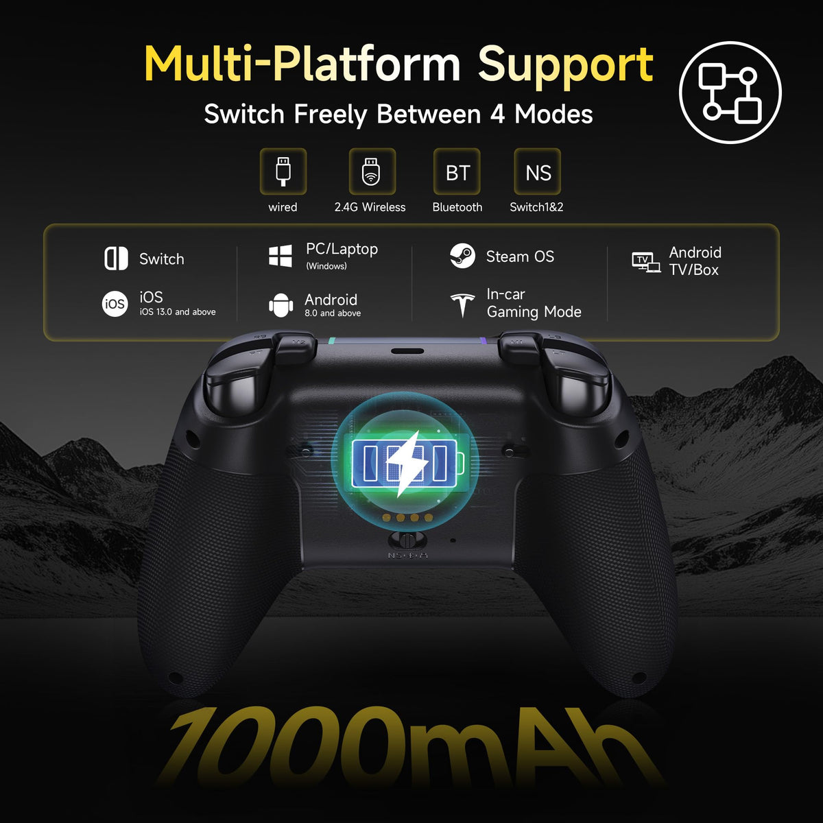 EasySMX X05 Pro Wireless PC Controller, Black