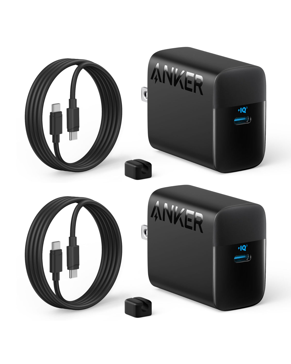 Anker 45W USB-C Charger with 5 ft Cable, 2-Pack