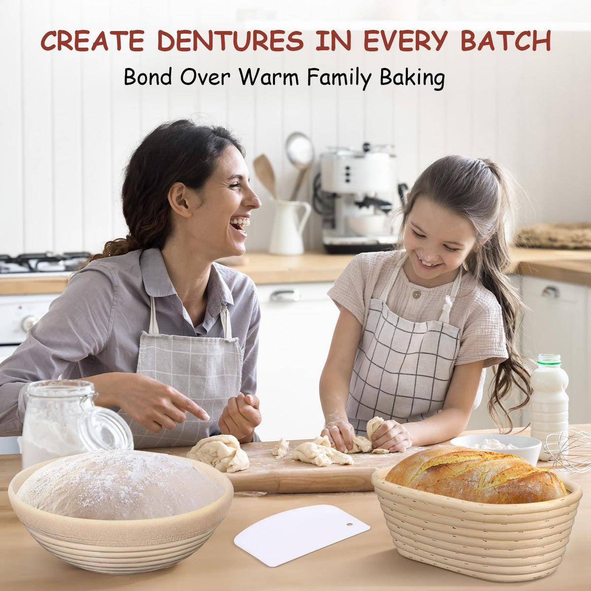 Koackl Sourdough Bread Starter Kit with Banneton Proofing Baskets
