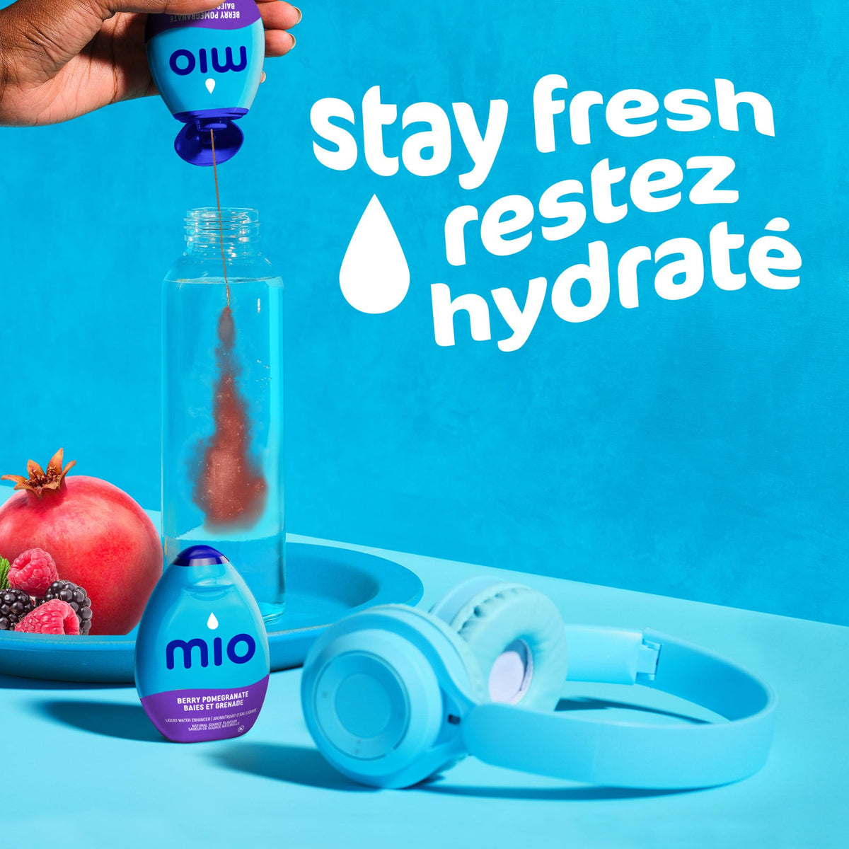 mio Berry Pomegranate Liquid Water Enhancer, 48 ml, 12-Pack