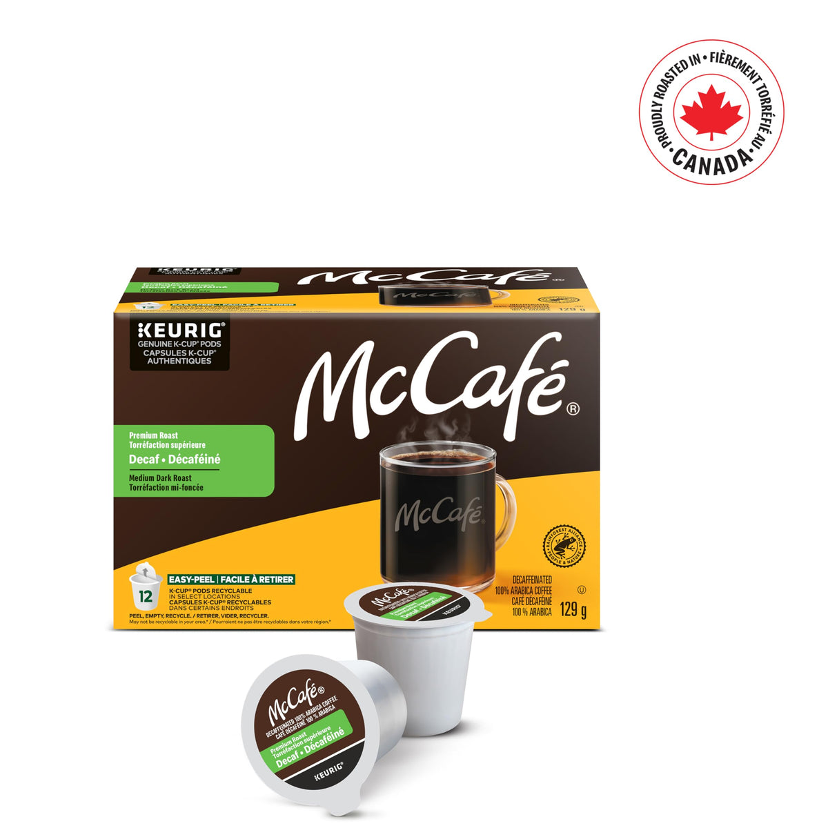 McCafe Medium Dark Roast Decaf K-Cup Coffee Pods, 72 Count