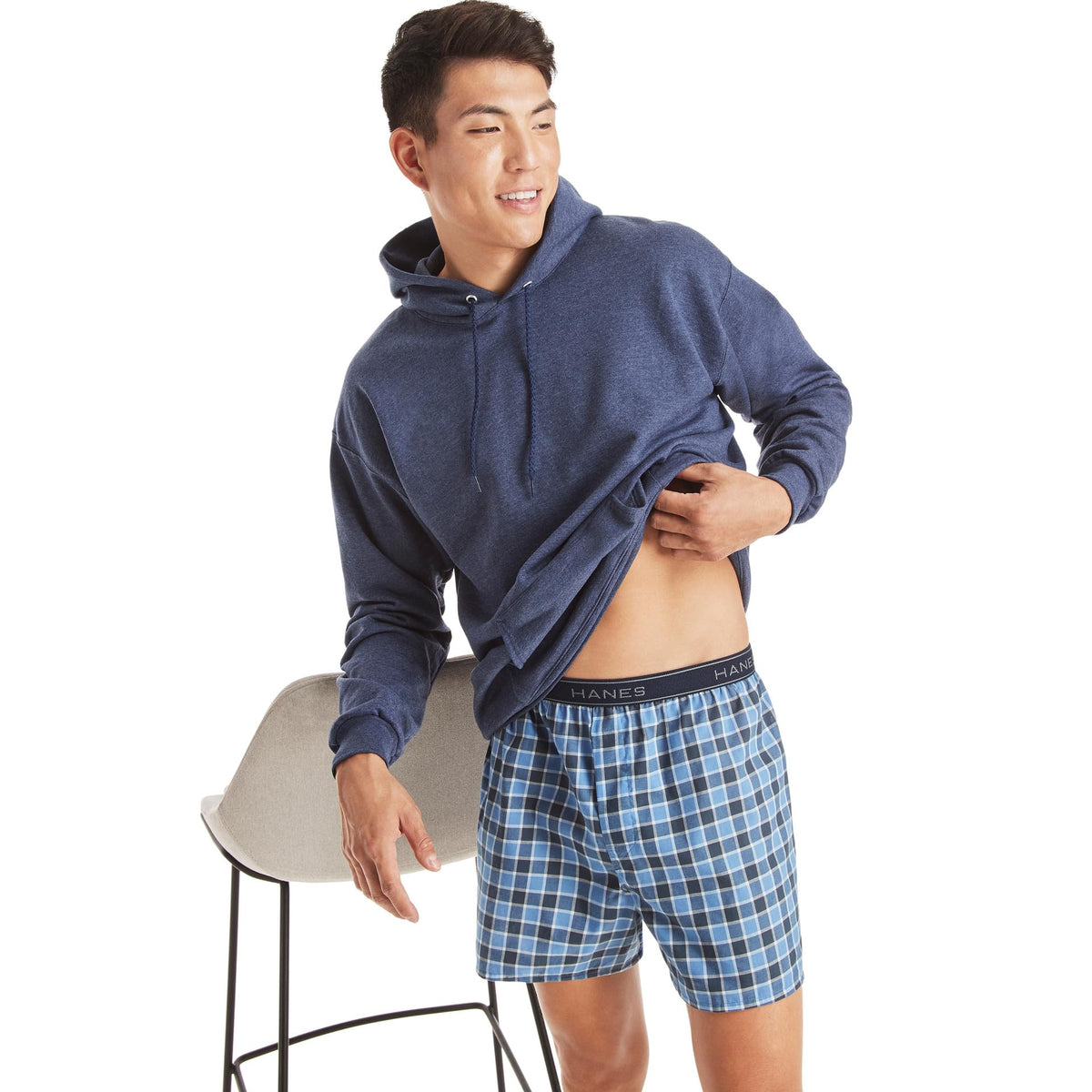 Hanes Men's FreshIQ Cotton Woven Boxer, Assorted, X-Large, 4 Pack