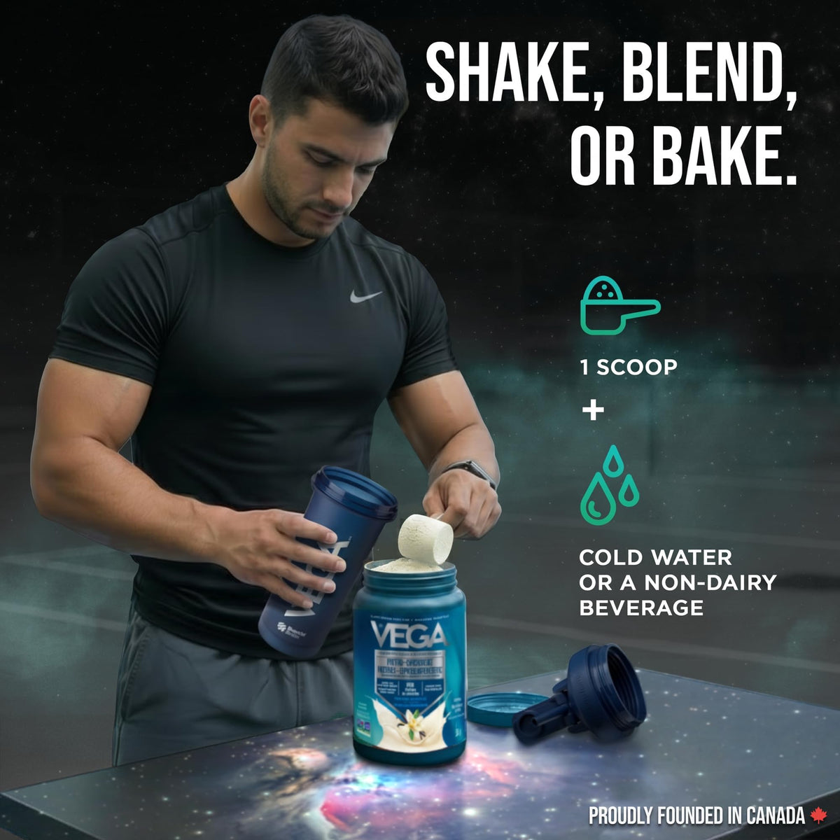 Vega Protein + Supergreens Plant-Based Protein, Vanilla, 526 g
