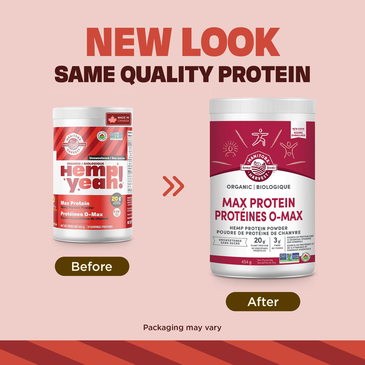Manitoba Harvest Organic Max Protein Powder, Unsweetened, 454g