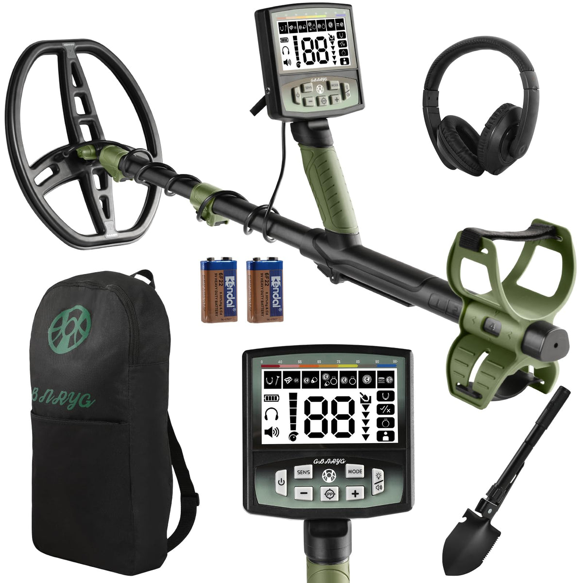 Gbnryg Waterproof Metal Detector with 12" Search Coil