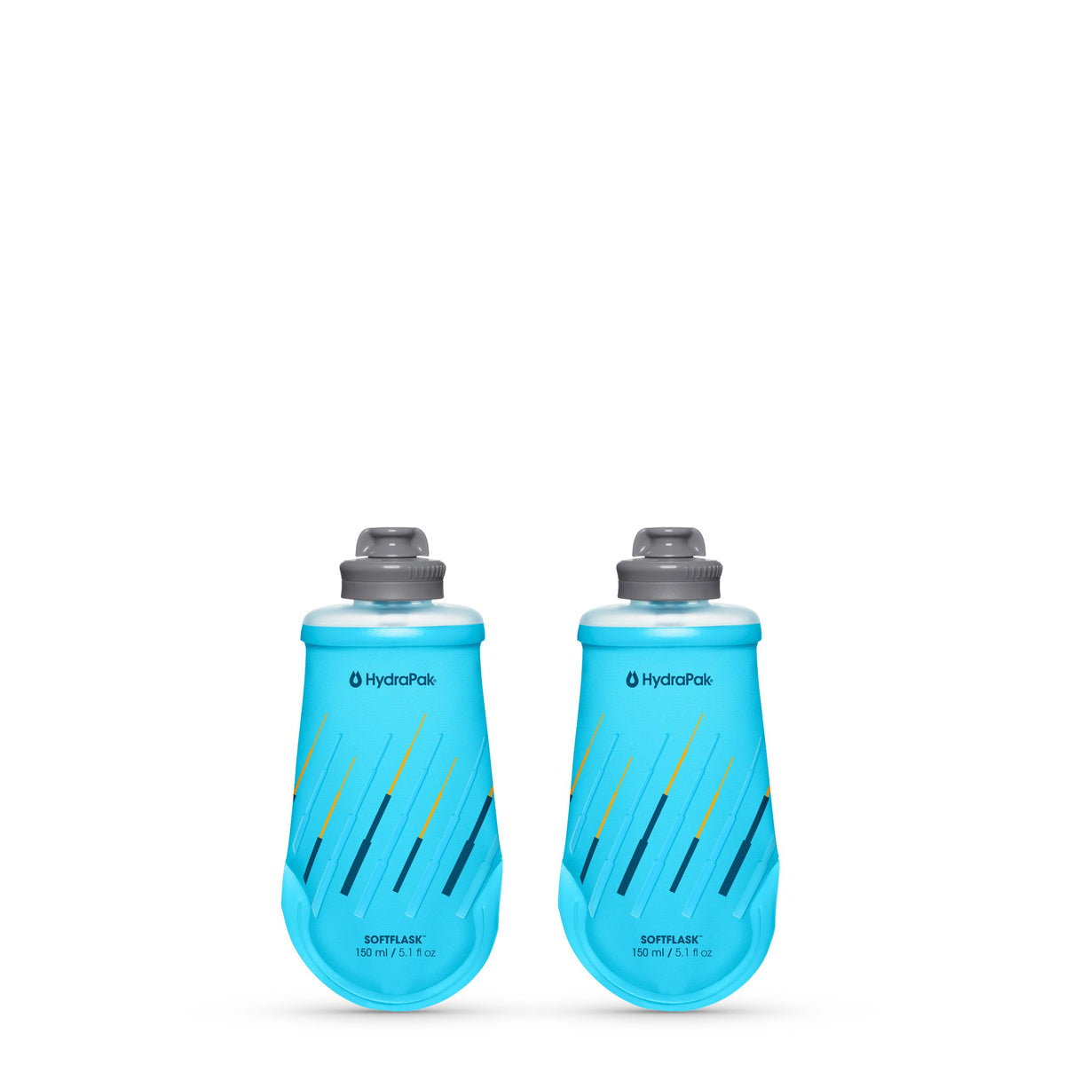 HydraPak SoftFlask Collapsible Nutrition Flask, 150ml, Malibu, 2 Pack