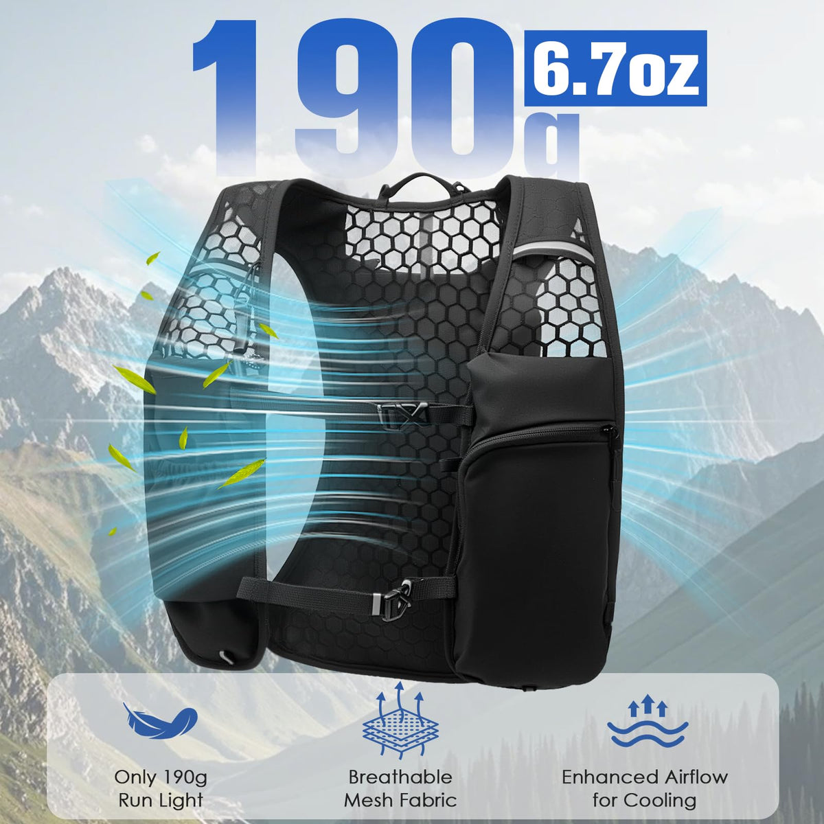 Zacro Running Hydration Vest with 2L Water Bladder