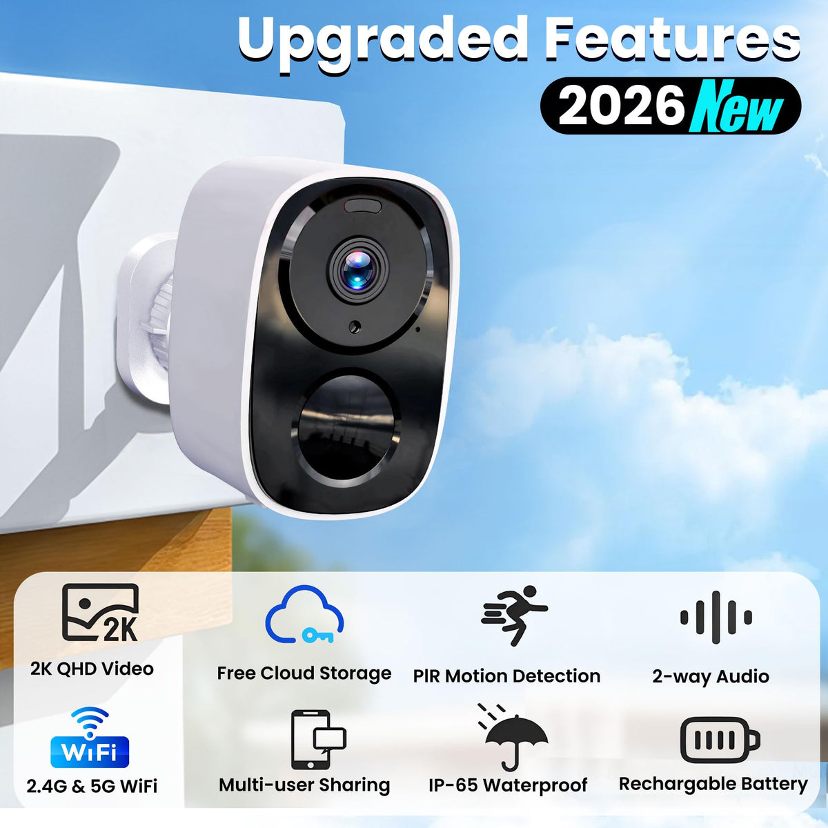HITELLARCAM 2K Wireless Outdoor Security Camera