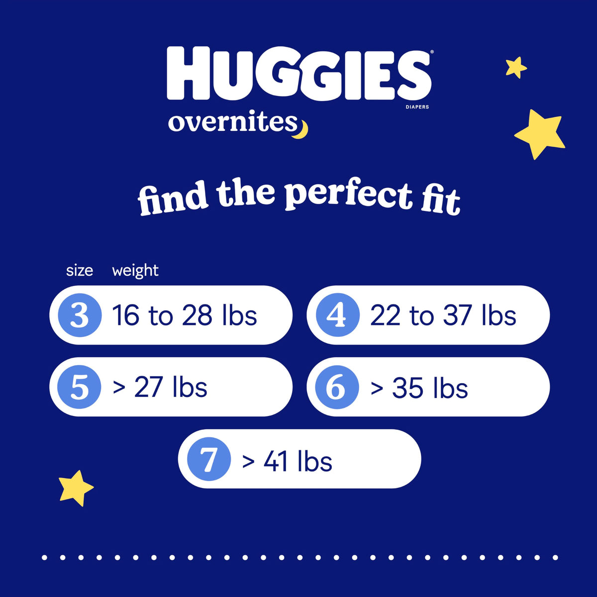 Huggies Overnites Overnight Diapers, Size 7, 36 Count