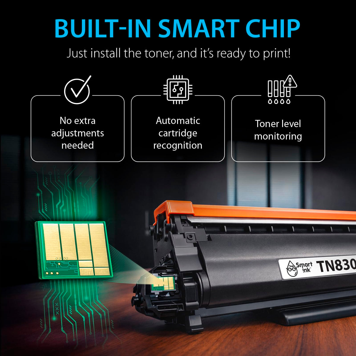 Smart Ink Compatible TN830XL Toner Cartridge for Brother