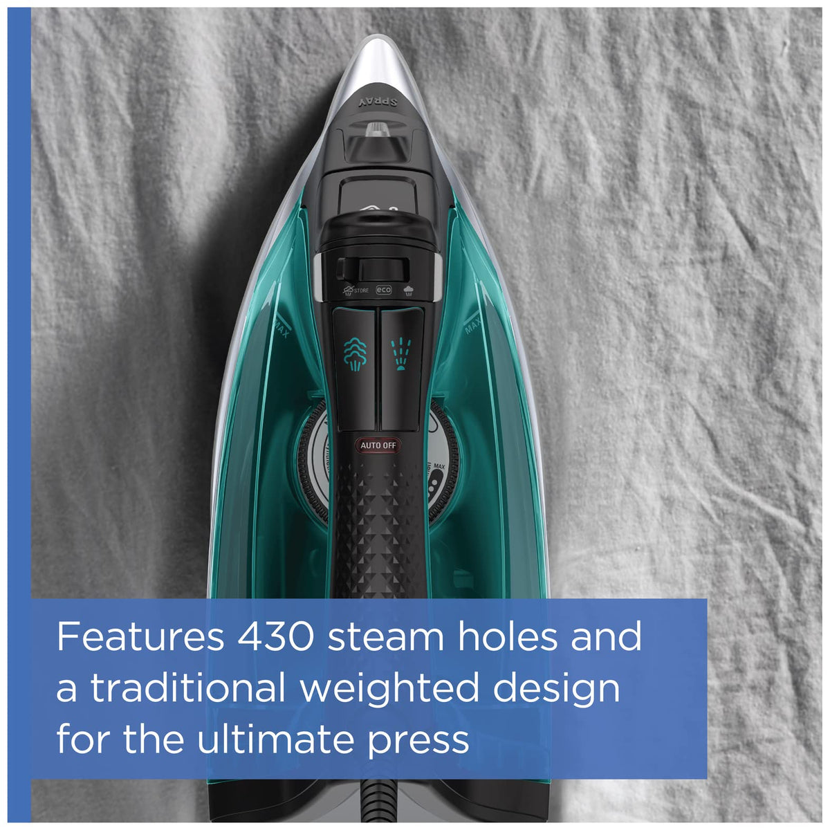Rowenta Pro Master Steam Iron, 1775 W, DW8360, Black and Blue