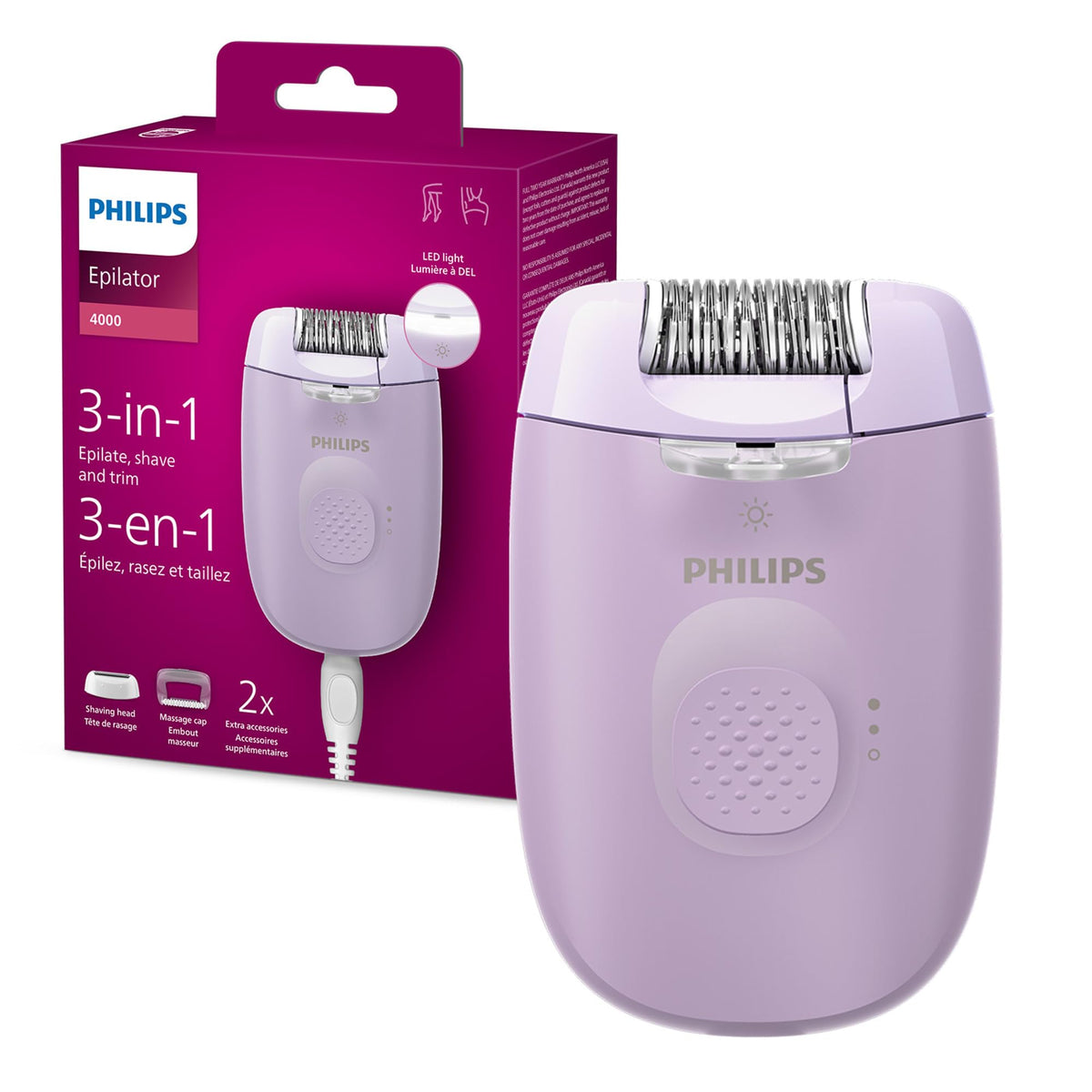 Philips Epilator Series 4000 for Women, BRE257/04