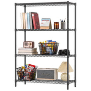 FDW Wire Storage Shelving Unit, Black, 36" x 14" x 54"