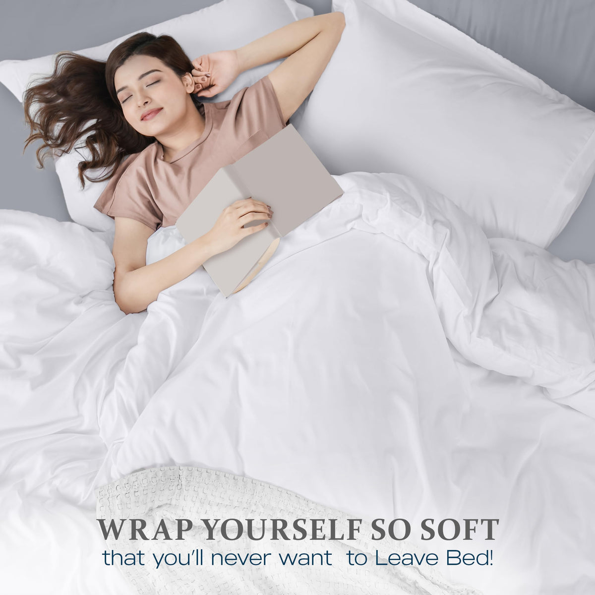 Utopia Bedding Duvet Cover Set with Pillow Shams, Queen, White