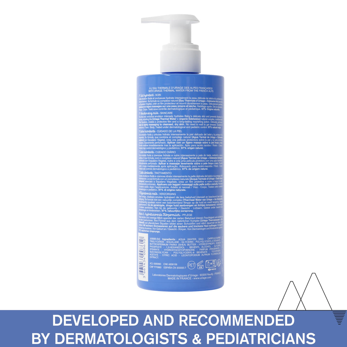 Uriage Bébé 1st Moisturizing Cream with Edelweiss & Shea, 500 mL