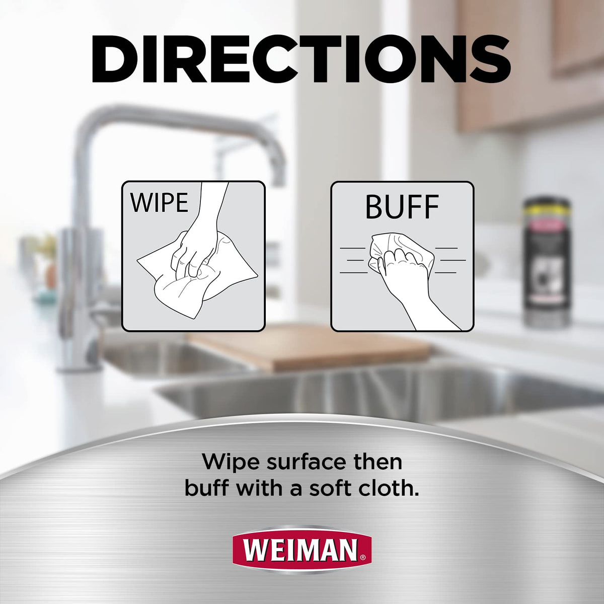 Weiman Stainless Steel Wipes, 30 ct, 2 Pack