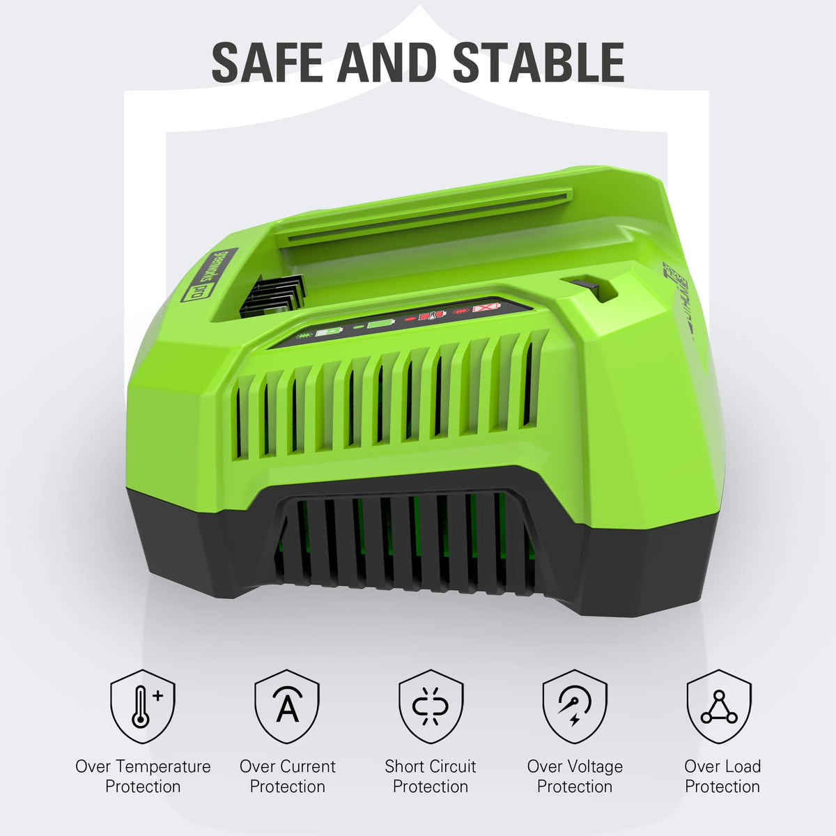 Greenworks PRO 80V Single Port Rapid Battery Charger (GCH8040)