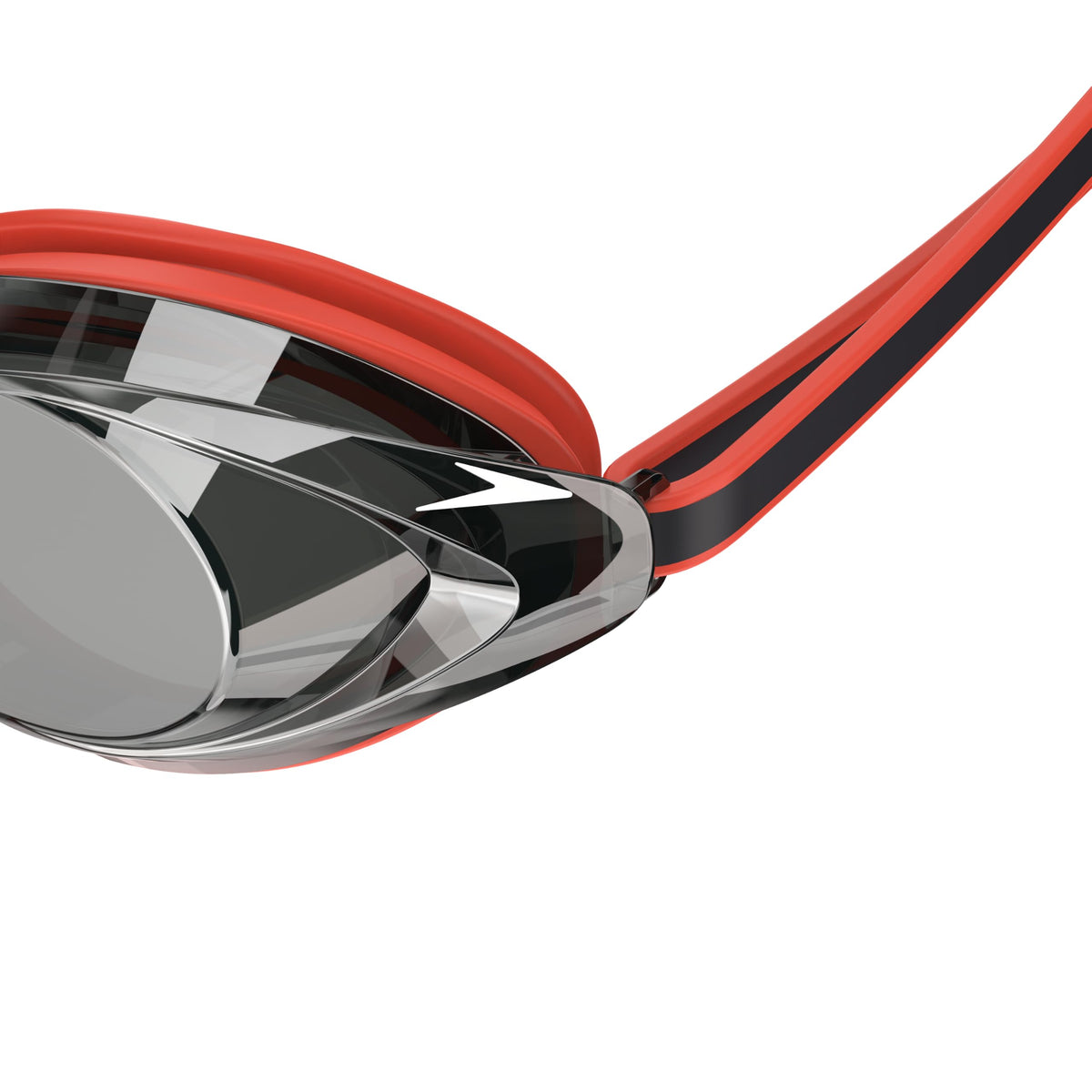Speedo Adult Mirrored Vanquisher 2.0 Swim Goggles, Red, One Size