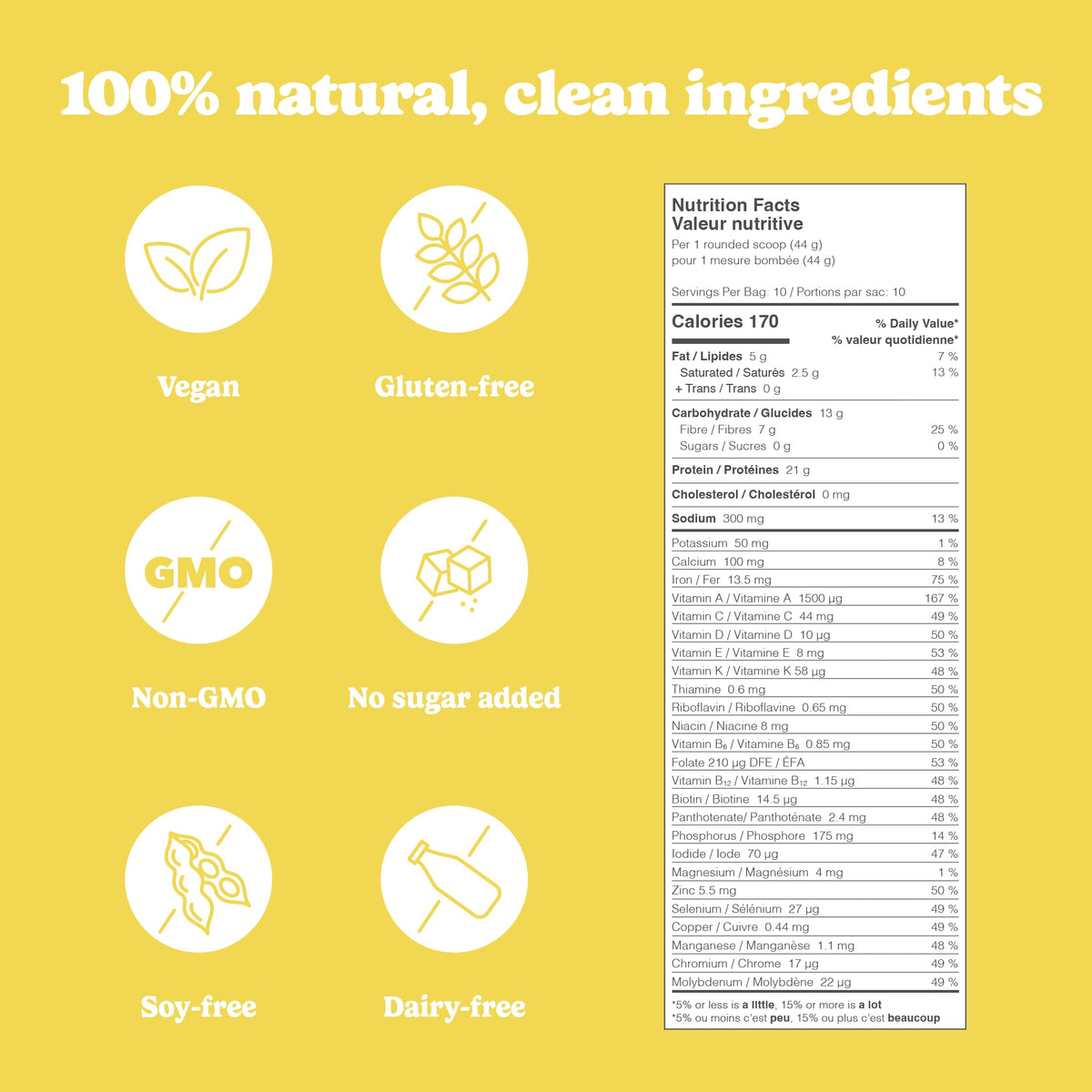 Good Protein Plant-Based All-in-One Shake, Bananas & Cream, 440 g