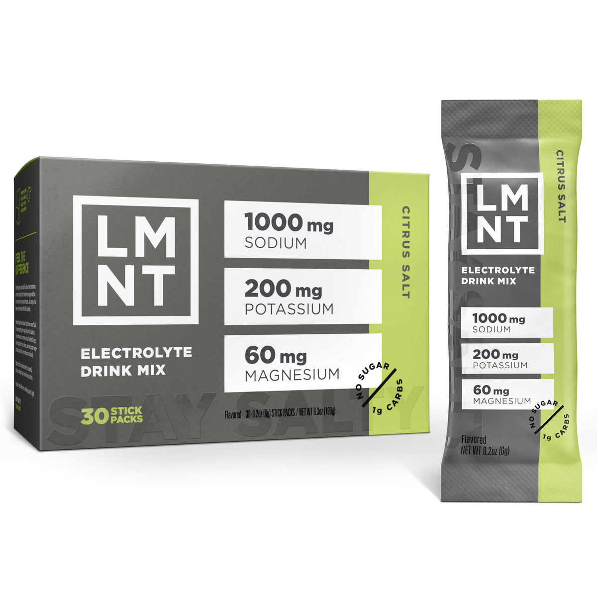 LMNT Electrolyte Drink Mix, Citrus Salt, 30 Stick Packs
