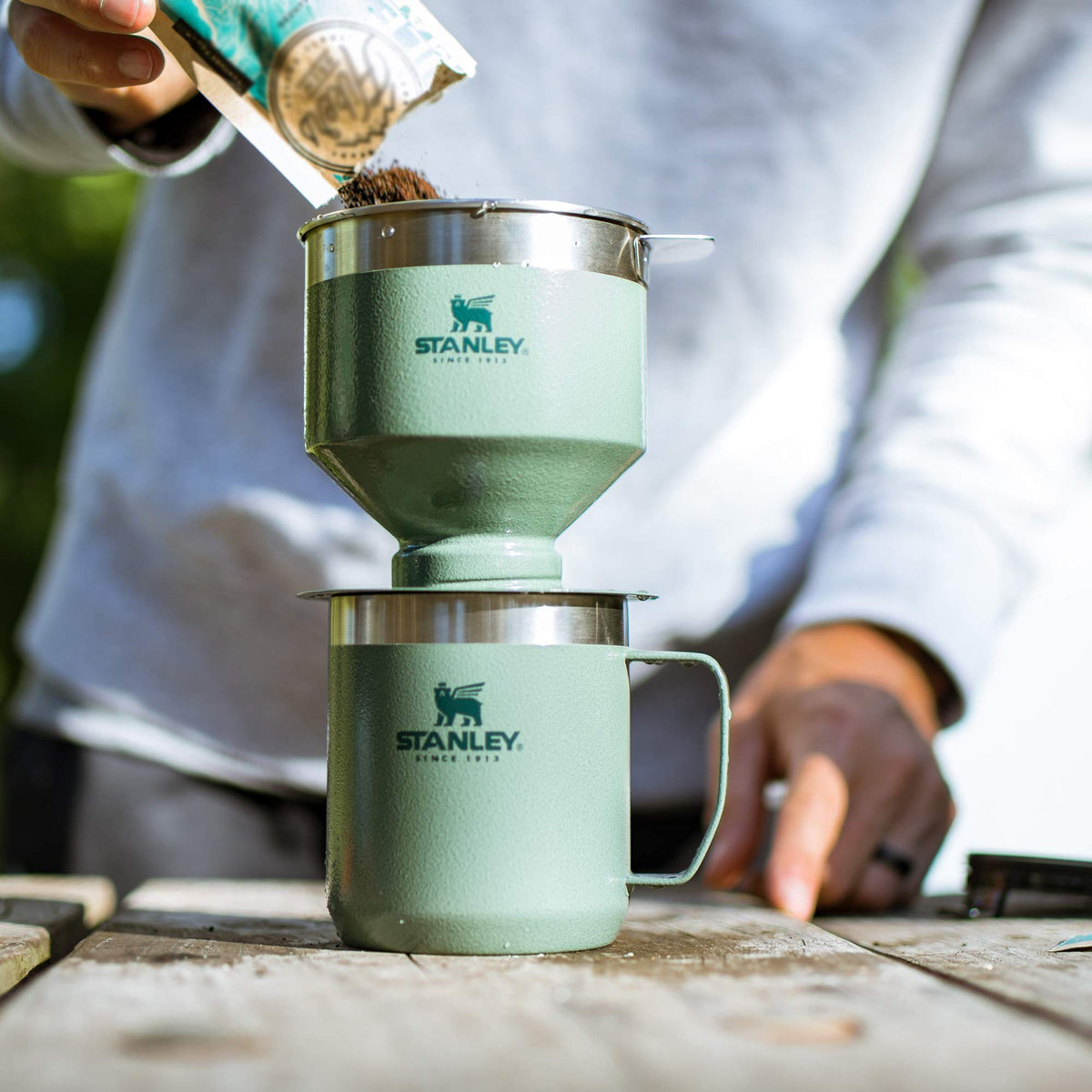 Stanley Perfect Brew Pour Over Set, 12oz, Hammertone Green