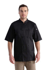 Chef Works Unisex Volnay Chef Coat, Black, Medium