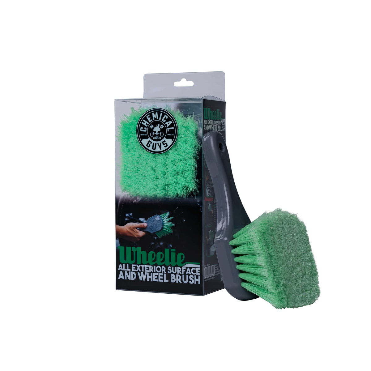 Chemical Guys Wheelie All Exterior Surface and Wheel Brush, Green