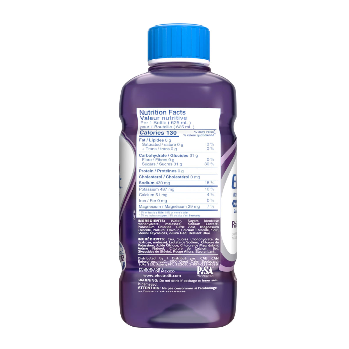 Electrolit Hydration Drink, Grape, 625ml, 12 Pack