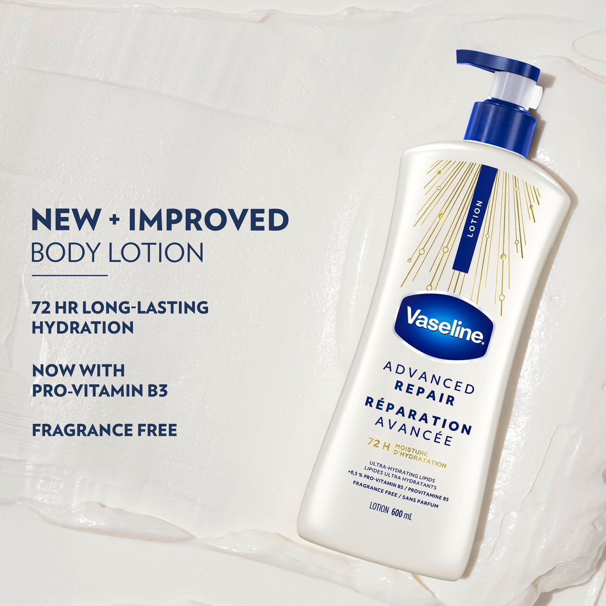 Vaseline Intensive Care Advanced Repair Lotion, 600 ml, 3 Pack