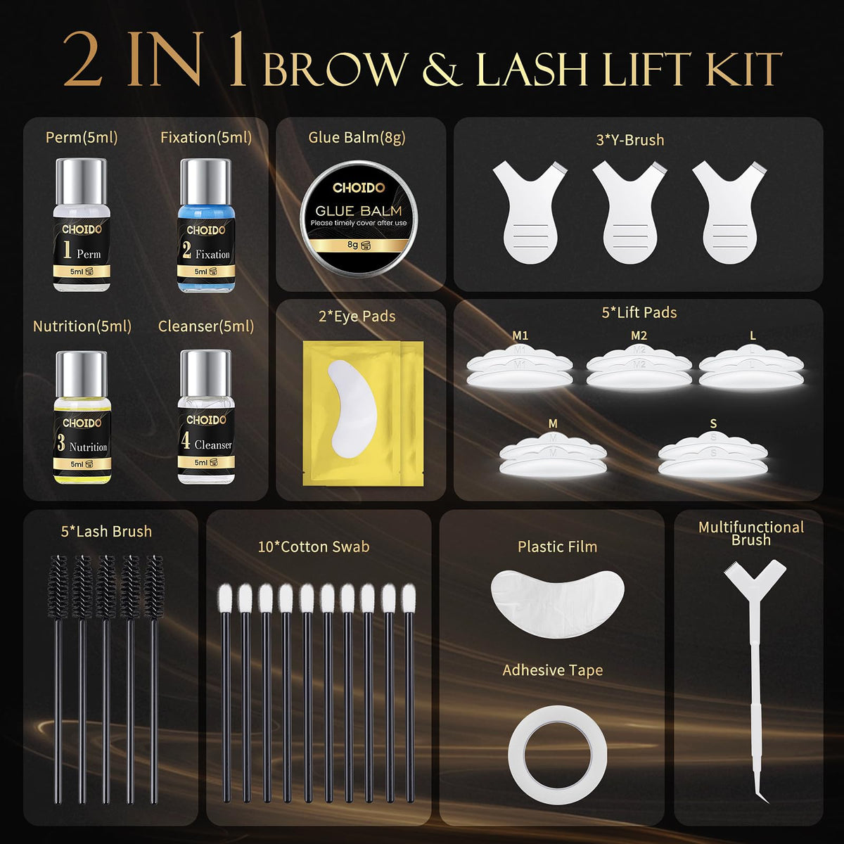 Lash Lift and Brow Lamination Kit, 2-in-1