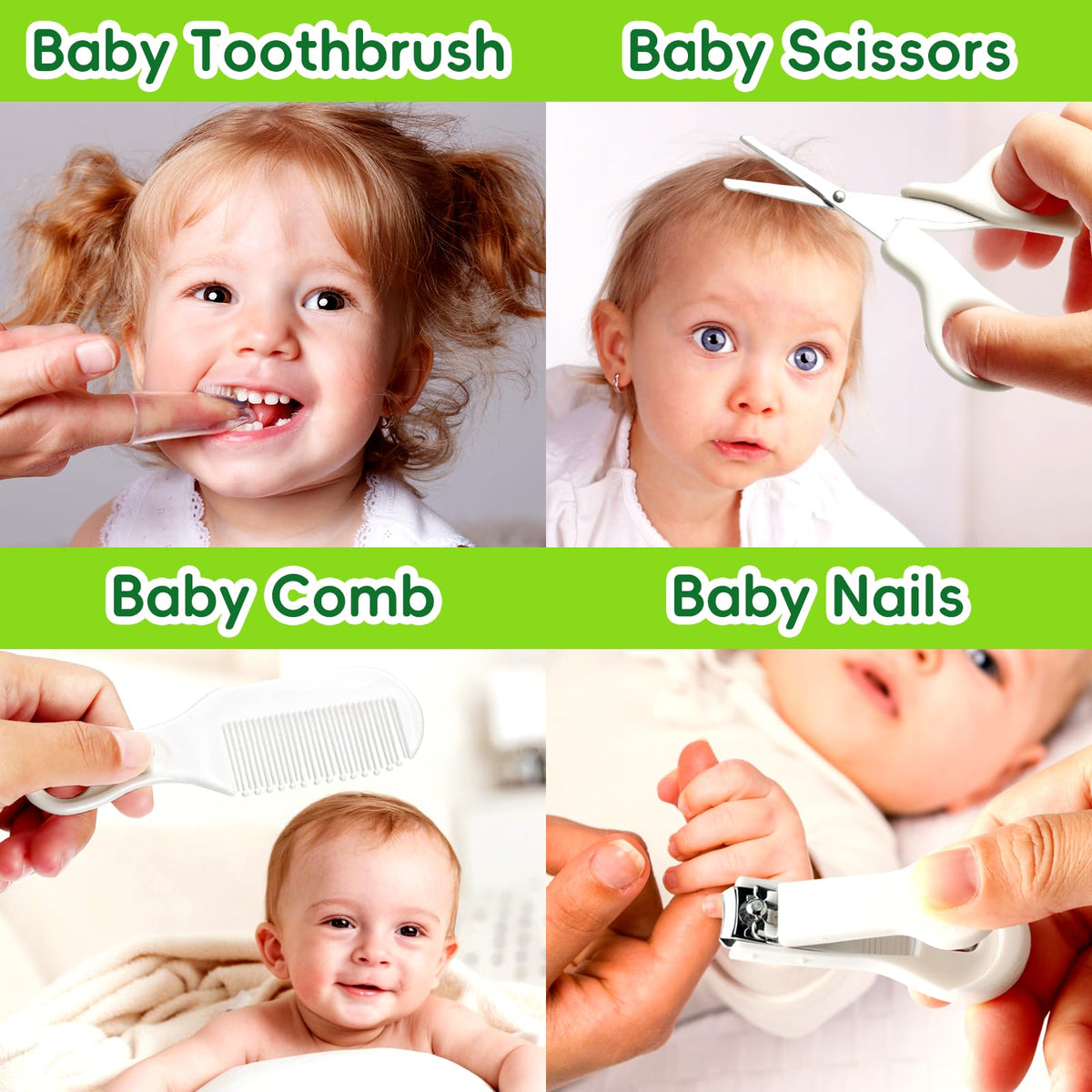19-in-1 Baby Grooming Kit, Grey White