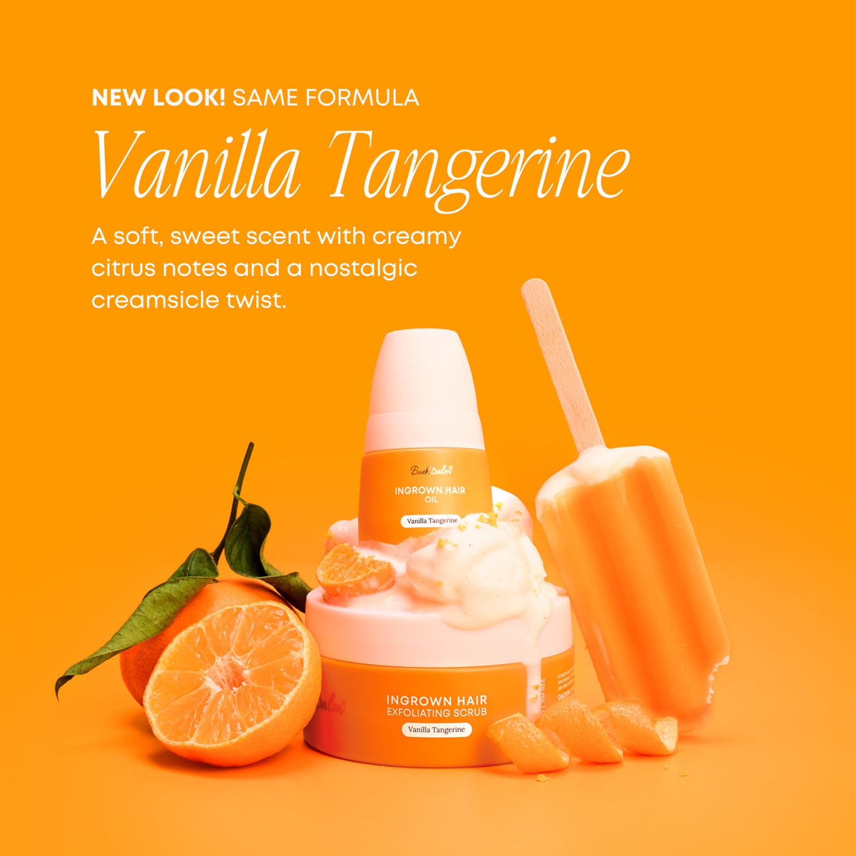 Bushbalm Ingrown Hair 2-Step Routine, Vanilla Tangerine