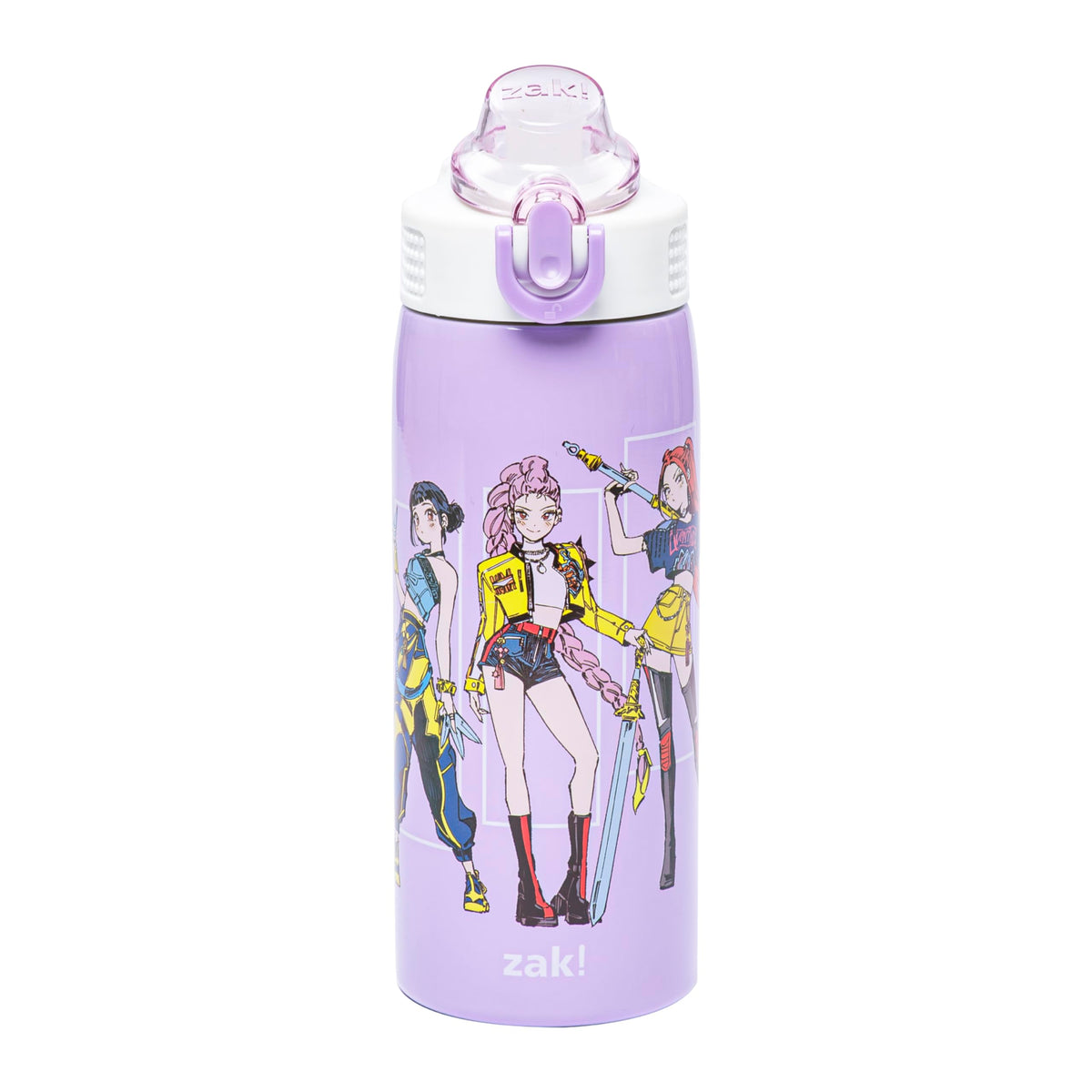Zak Designs Kpop Demon Hunters Kids Water Bottle, Sage, 19 oz