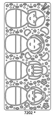 Peel Off Sticker -Chinese Dolls