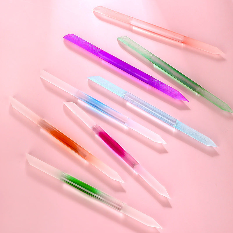 Double-Ended Frosted Glass Cuticle Stick