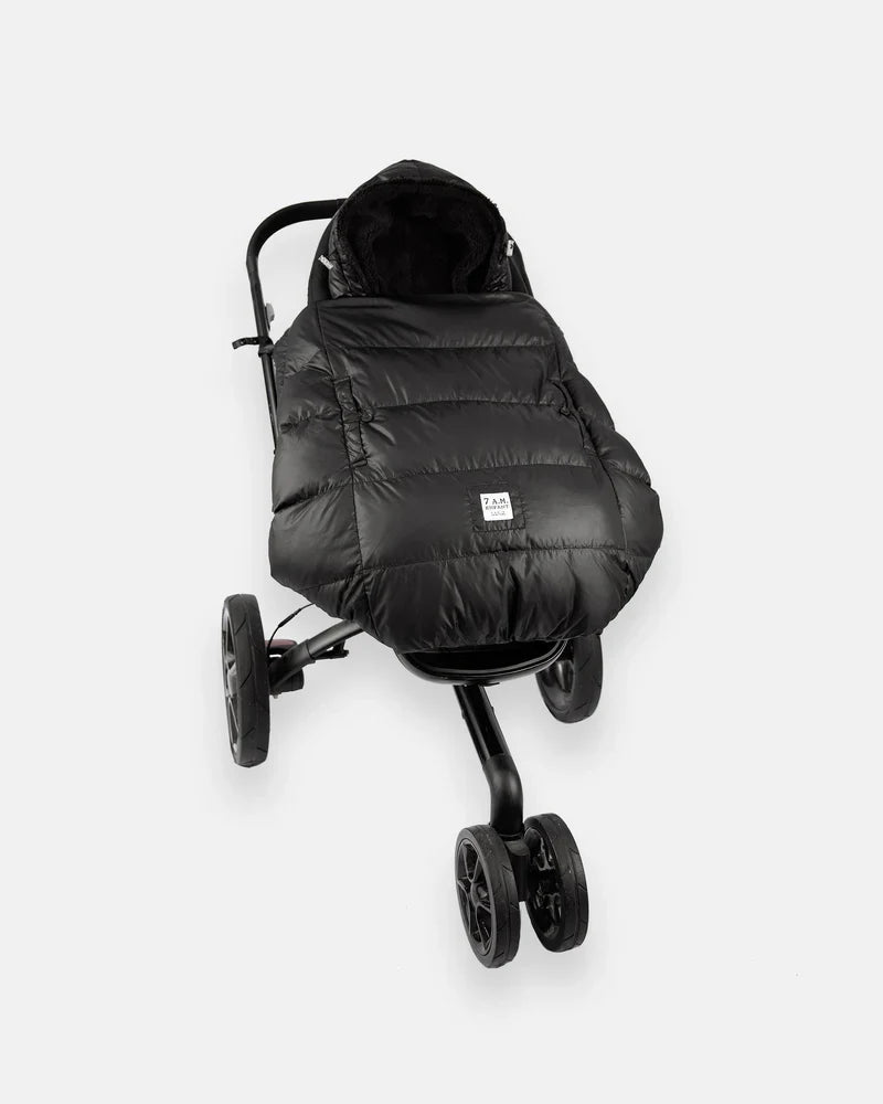 7AM K-Poncho Plush Carrier Cover, Heavy Weight Black