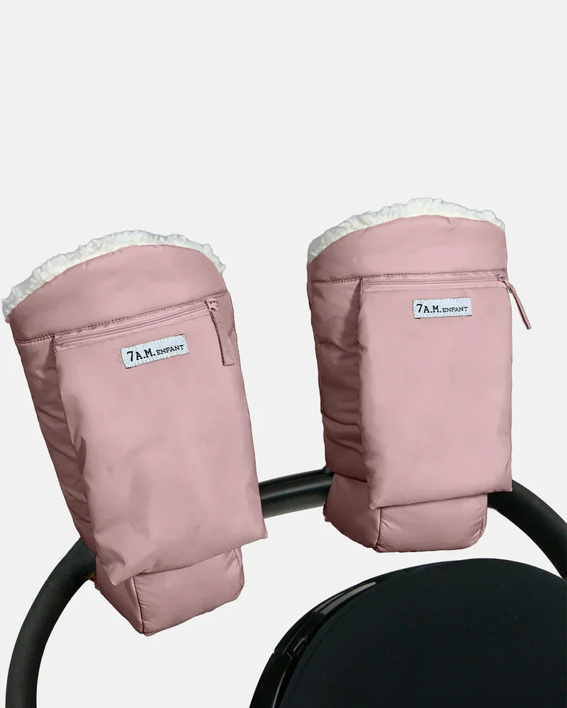 7AM Enfant Warmmuffs Oslo Stroller Hand Muffs, Ash Rose