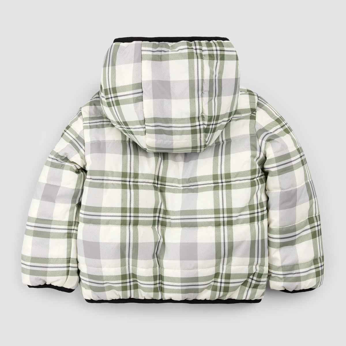 Miles The Label Reversible Jacket, Winter Moss Plaid on Black