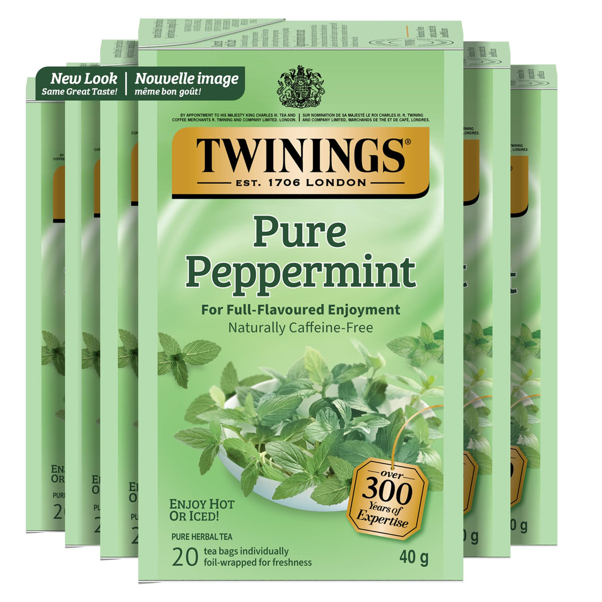 Twinings Pure Peppermint Herbal Tea, 6 x 20 Bags