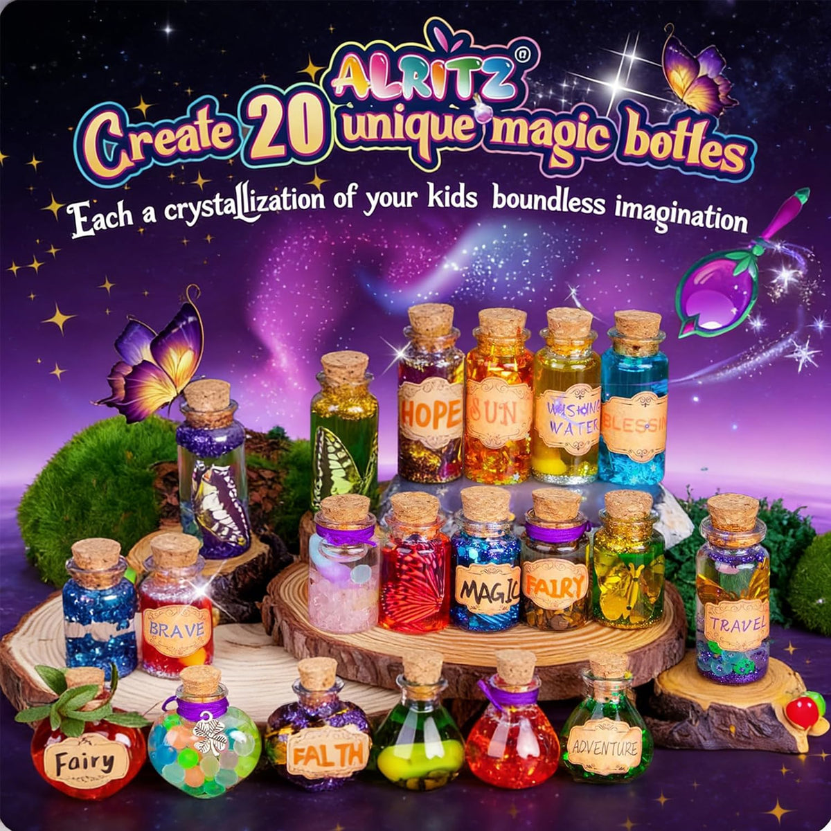 Alritz Fairy Potions Kit, 20 Bottles