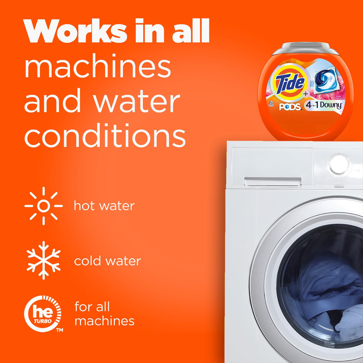 Tide Pods Laundry Detergent with a Touch of Downy 4-in-1, 85 Count