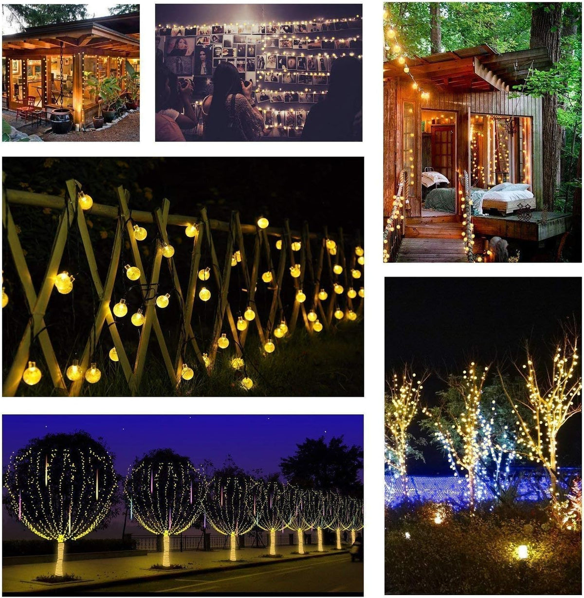 Toodour Solar Globe String Lights, 56 ft, 100 LED, Warm White