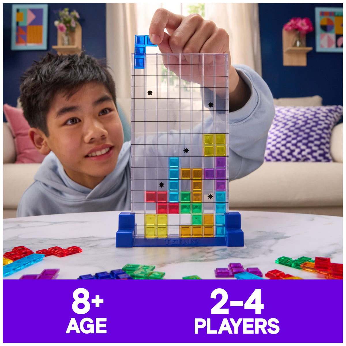Spin Master Tetris: The Board Game, 2-4 Players, Ages 8+