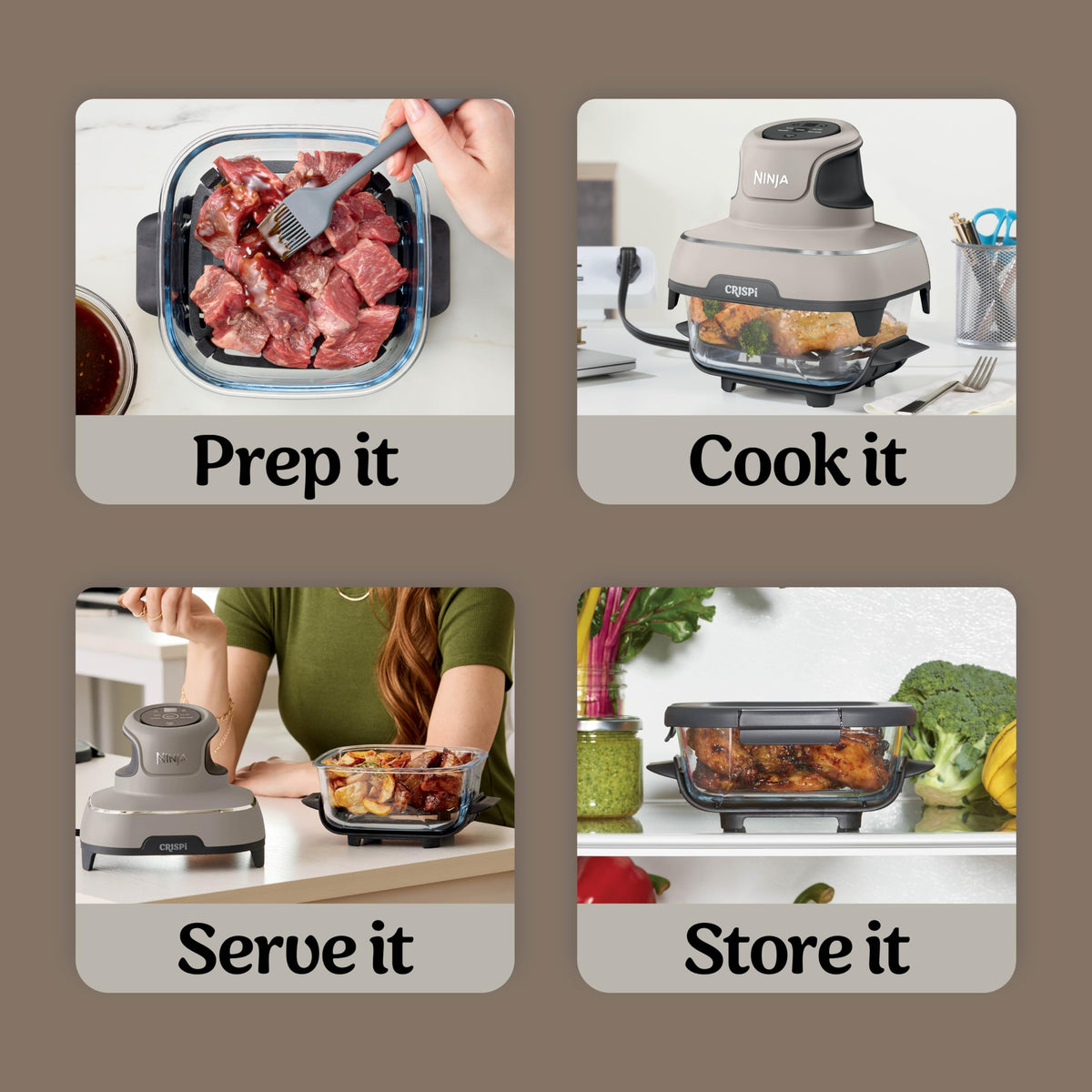 Ninja Crispi Portable Glass Air Fryer System (FN101ST)