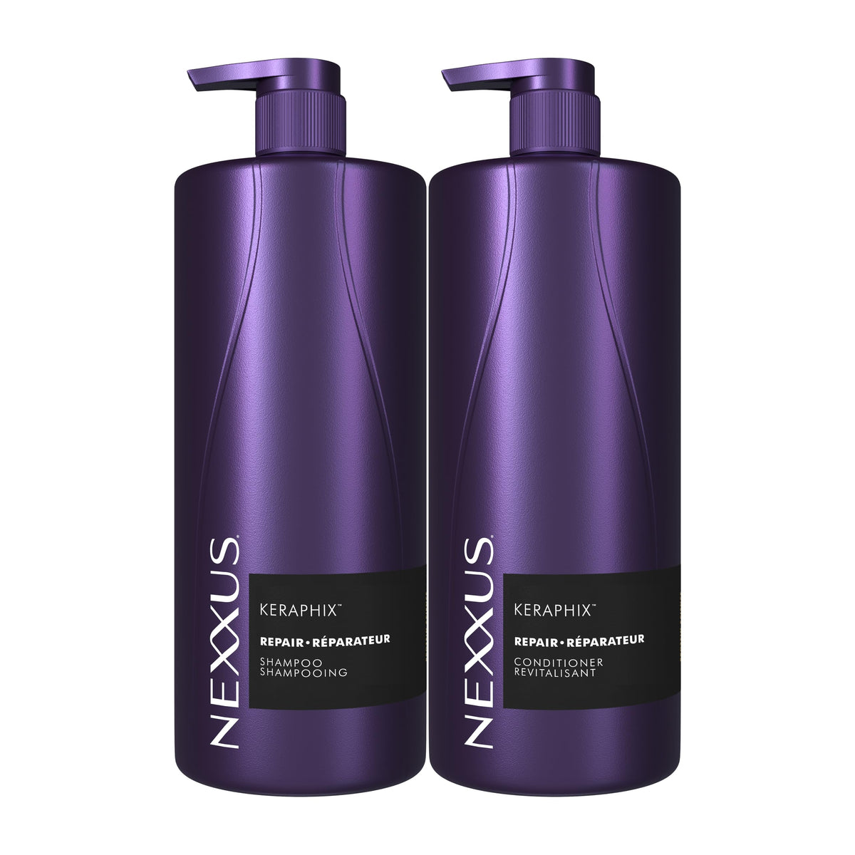 Nexxus Keraphix Damage Repair Shampoo & Conditioner Pump, 1L, 2-Pack