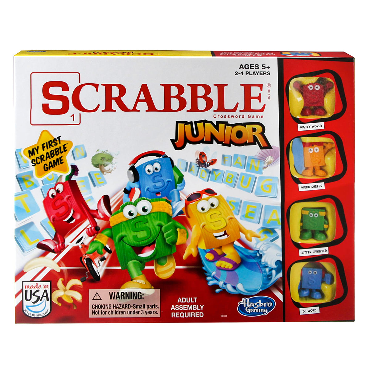 Hasbro Gaming Scrabble Junior Board Game, 2-4 Players, Ages 5+