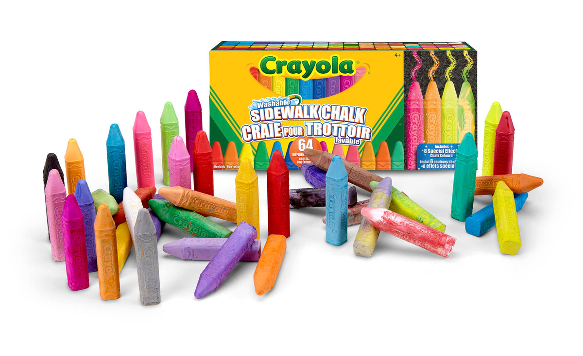 Crayola Ultimate Washable Sidewalk Chalk Collection, 64 Count