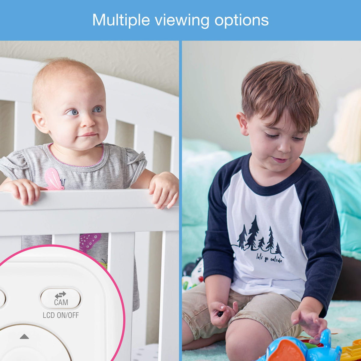 VTech VM3252-2 Digital Video Baby Monitor, 2.8 Inch, 2 Cameras, White