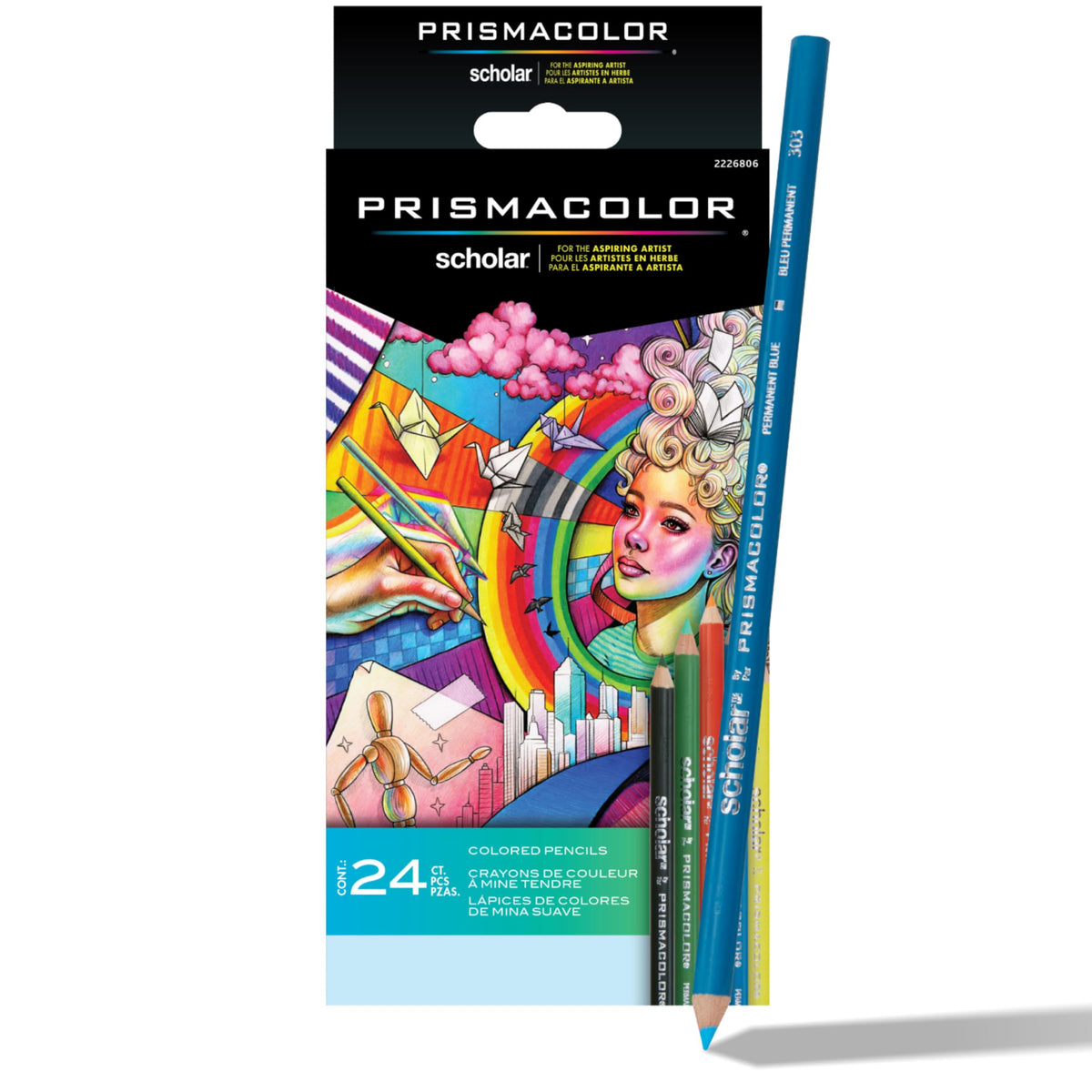 Prismacolor Scholar Coloured Pencils, Assorted, 24 Count