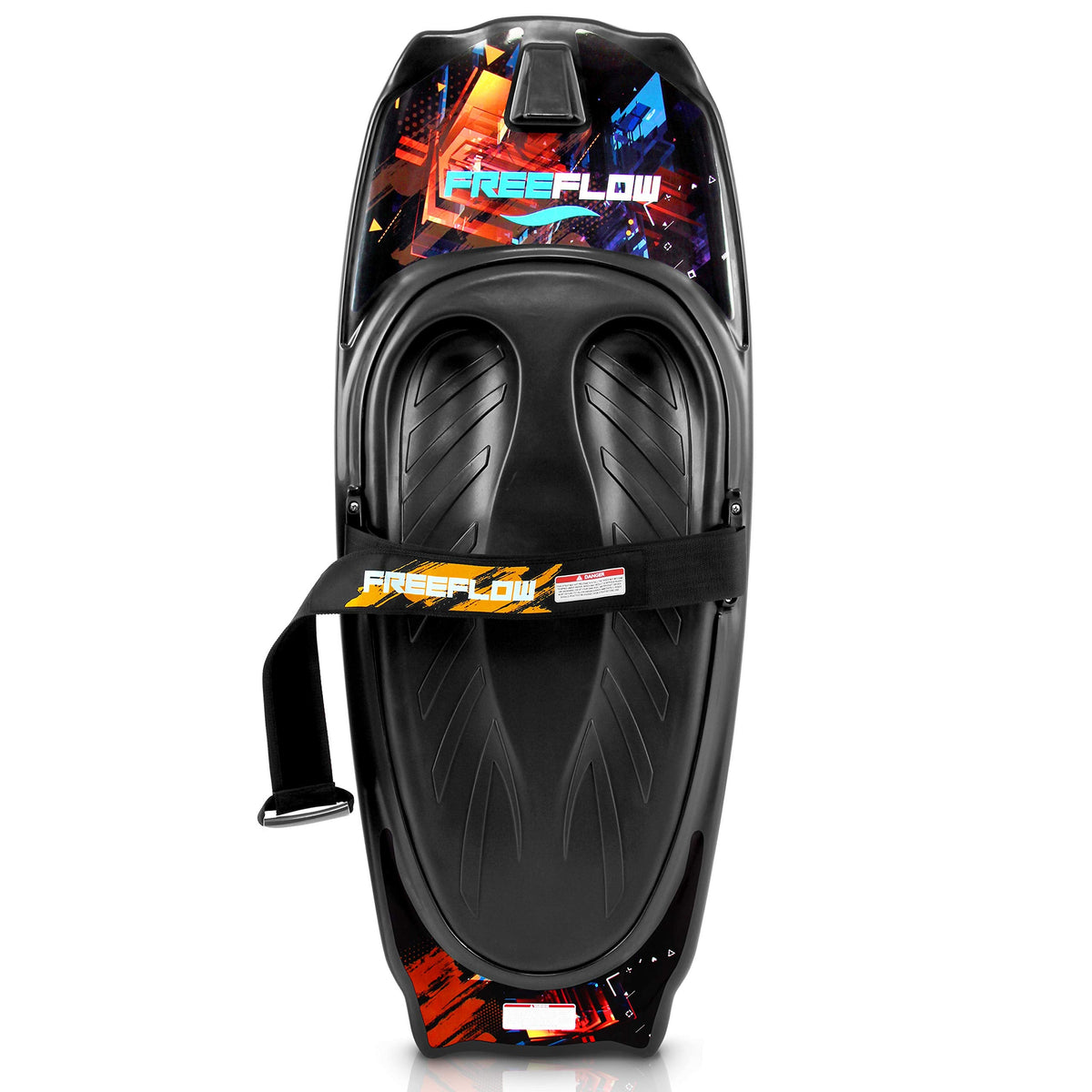 SereneLife Water Sport Kneeboard with Strap, Black/Red